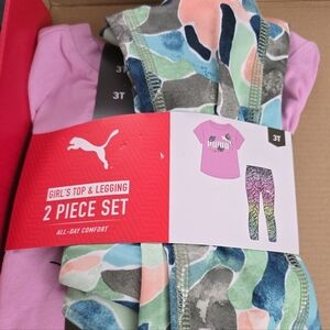 NEW 3T Puma Girl's 2 Piece Set Top & Leggings